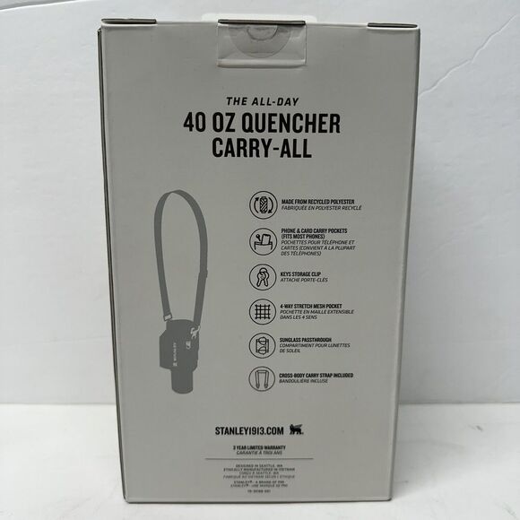 STANLEY All Day 40 oz Quencher Carry-All In Black NEW Sealed Box - Picture 2 of 2